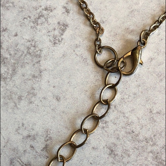 Statement Necklace 16” Chain Square Gems - Picture 8 of 8